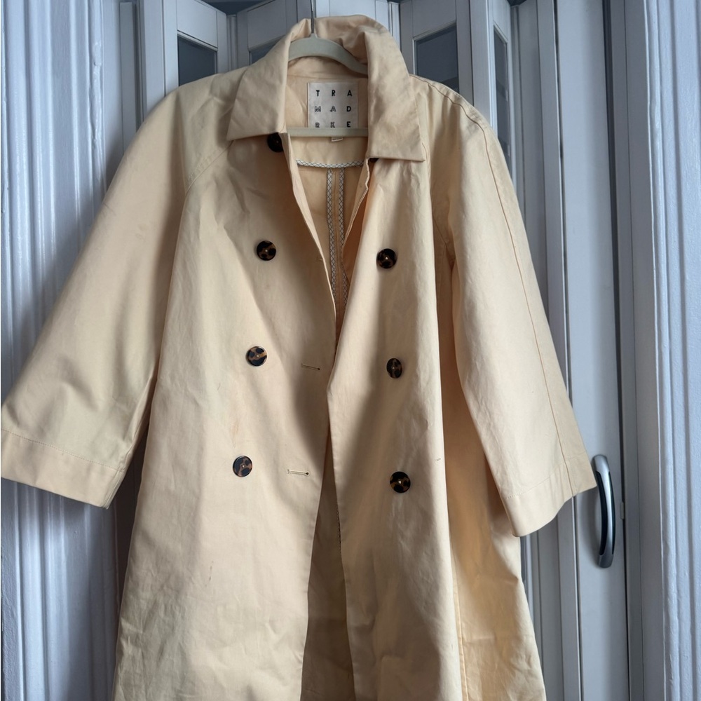 Butter Yellow TRADEMARK Double-Breasted Women's Coat